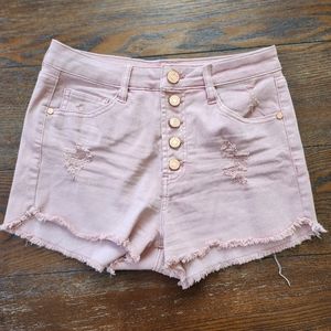 Refuge Cut off Style Button Fly Shorts Ladies size 2 in Dusty Pink